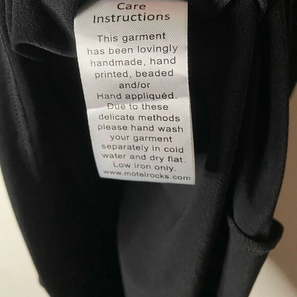 Motel Black Scrunched Tie Bust Mini Dress Size S - Picture 7 of 7